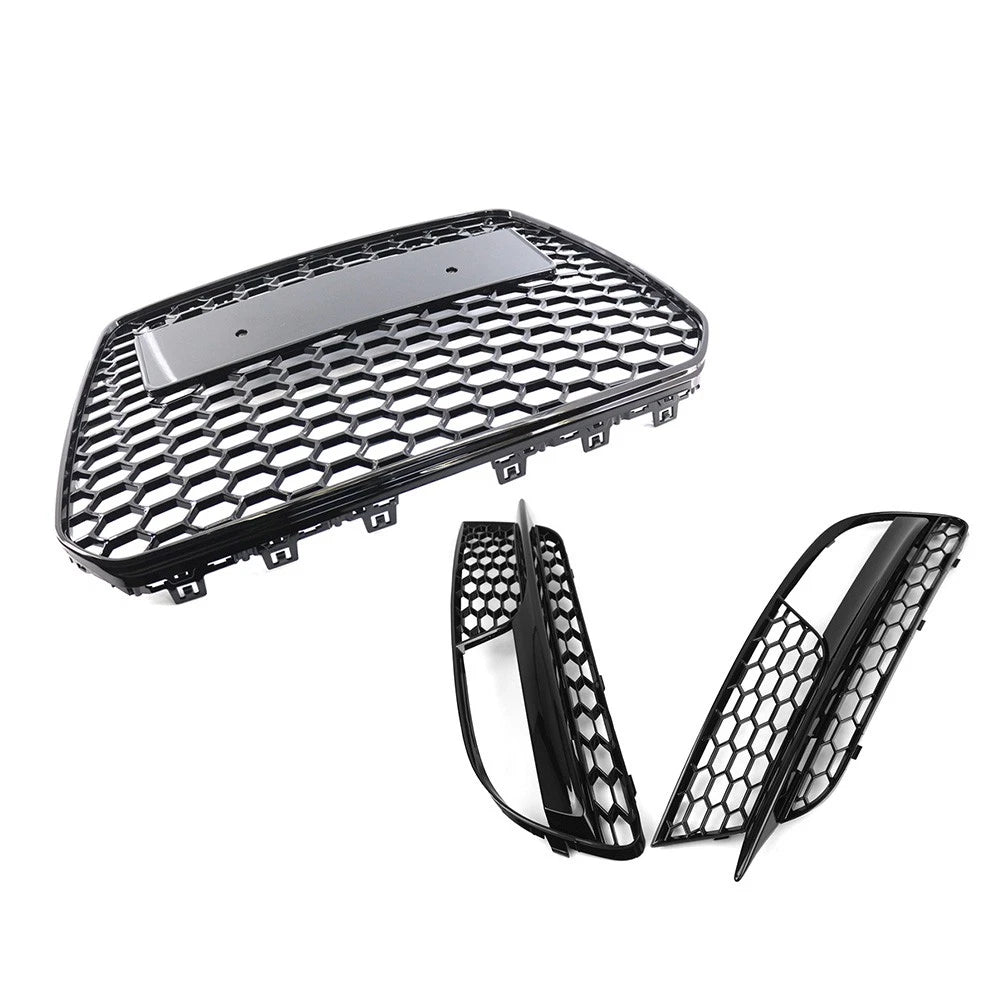 Front Bumper Radiator Grille With Fog Light Grille Cover For Audi A5 2012-2016