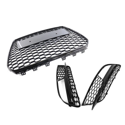 Front Bumper Radiator Grille With Fog Light Grille Cover For Audi A5 2012-2016