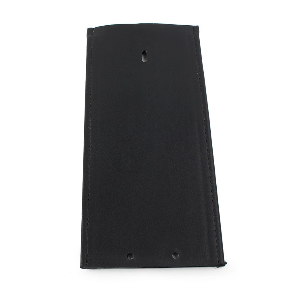 Black Plain Leather Gas Tank Panel Bib No Design Simple Smooth For Harley