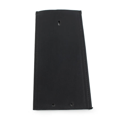 Black Plain Leather Gas Tank Panel Bib No Design Simple Smooth For Harley