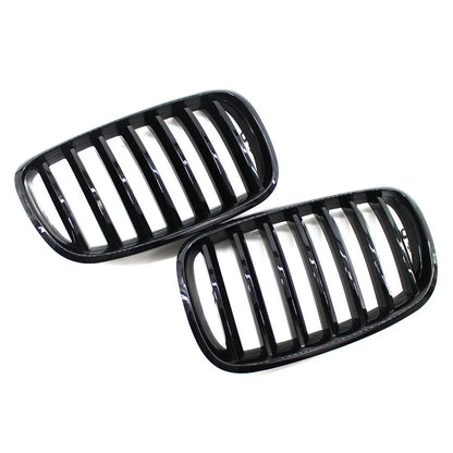 Gloss Black Front Bumper Kidney Sport Grille Fit For BMW E70 E71 X5 X6 2007-2013