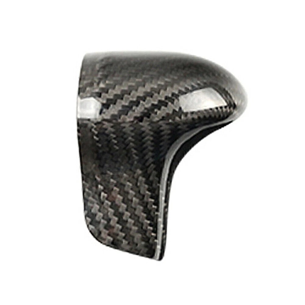 1 Pcs Black Carbon Fiber Shift Knob Cover Shell For Audi A4 A5 Q5 Q7 A6 A7 S6 S7