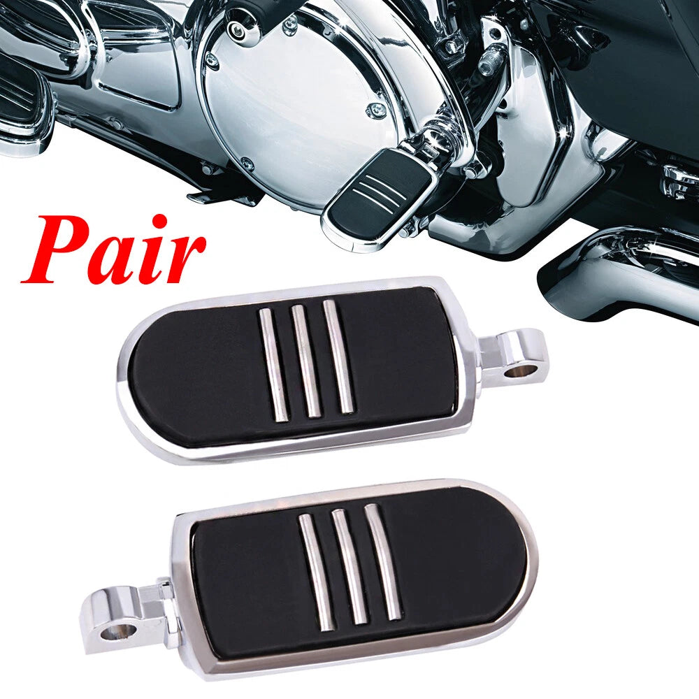 Pair Male Mount Foot Pegs Footrests For Harley Touring Sportster Softail Dyna US