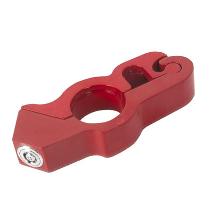 Motor Handlebar Grip Lock Anti Theft Throttle Clutch Brake Lock Red