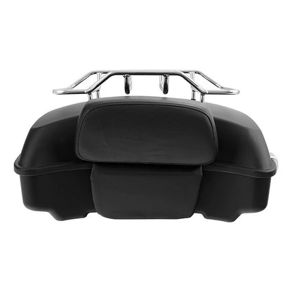 Matt Black Chopped Trunk Pad Plate Mount Rack Fit For Harley Touring 2014-2026