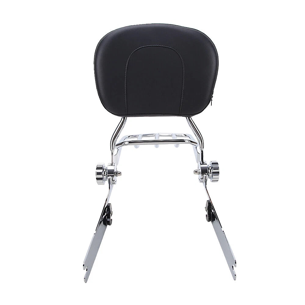 Backrest Sissy Bar Luggage Rack For Harley Dyna Street-Bob Super Glide Low Rider