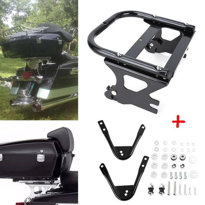 Detachable Two-up Tour Pack Mount Rack & Docking Hardware Kit For Harley 97-08