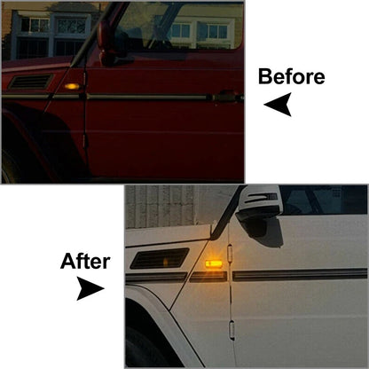 2x LED Dynamic Side Marker Turn Signal Light For Mercedes Benz G-Class W461 G500