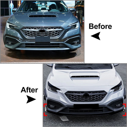 Glossy Front Bumper Lip Spoiler Lower Splitter For Subaru WRX STI VB 2022-2025