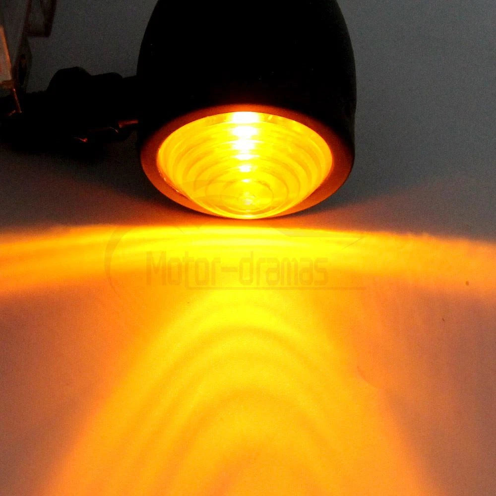 Motorcycle Bullet Turn Signal Lights Indicator Blinker For Harley Bobber Chopper