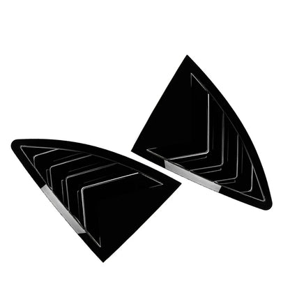2x Window Louver Shutter Cover Glossy BLK For Toyota GT86 For Subaru BRZ 2013-20