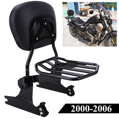 Quick Detachable Sissy Bar Passenger Backrest & Luggage Rack for Harley Softail