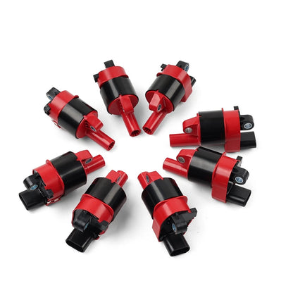 8x Red D514A Round Ignition Coil Pack For Chevrolet Silverado For GMC