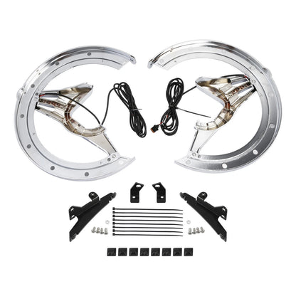 Brake Rotor Covers LED Ring Of Fire For Honda Goldwing 1800 GL1800 GL1800B 18-26