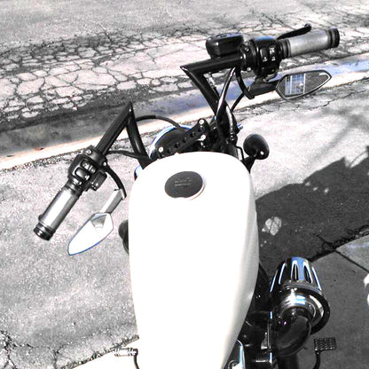 1'' Motorcycle Handlebars Drag Bars Z Bar For Harley Chopper Bobber Cafe Racer