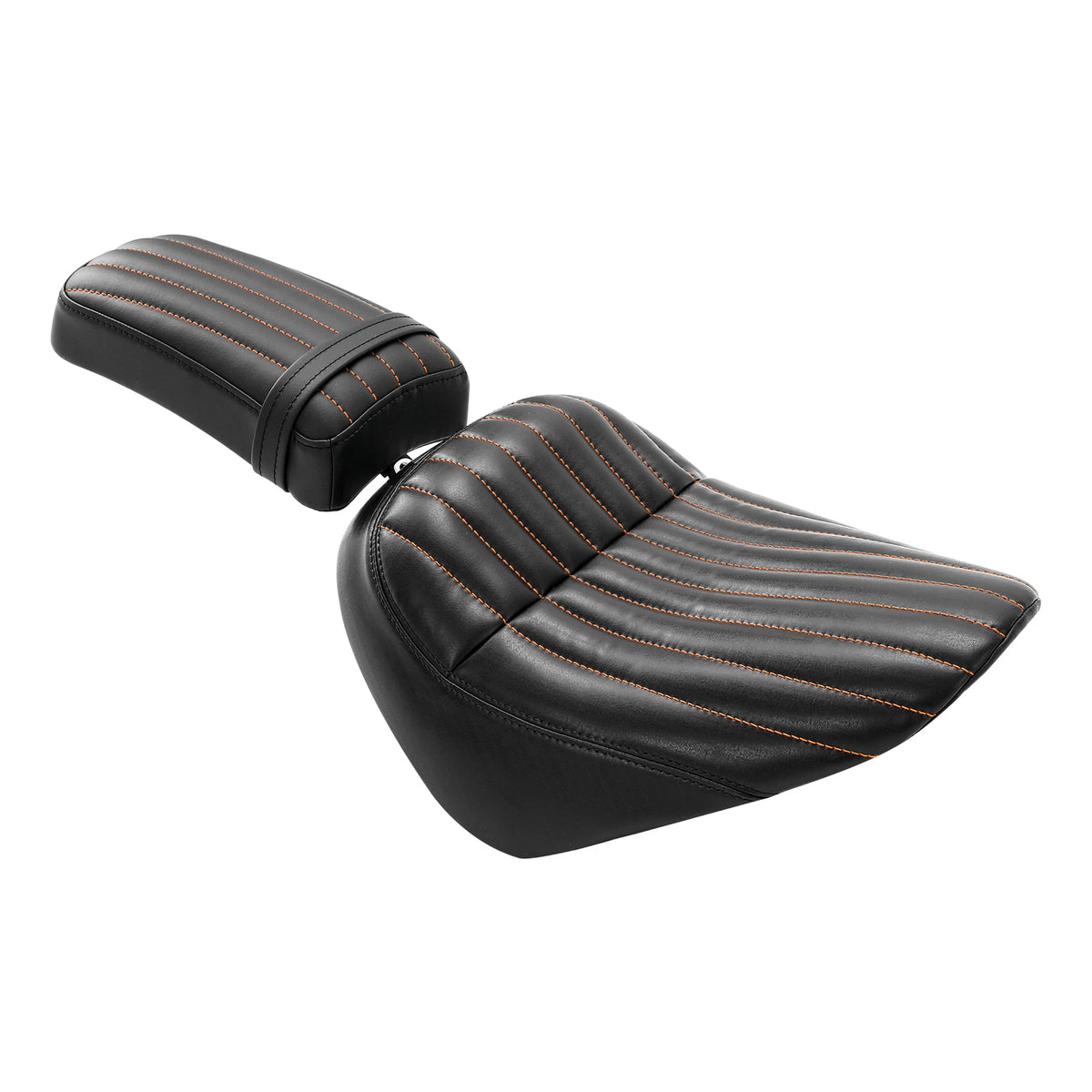 Driver Rider Passenger Pillion Seat Fit For Harley Softail Street Bob 18+ Black