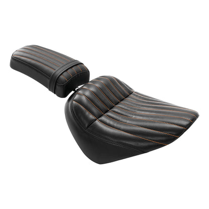 Driver Rider Passenger Pillion Seat Fit For Harley Softail Street Bob 18+ Black