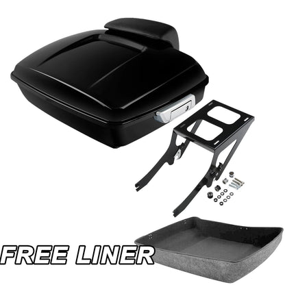 Chopped Trunk Pad Mount Rack Fit For Harley Heritage Classic 2018-Up 19 20 Black