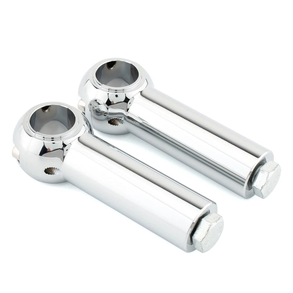 2pcs Handlebar Clamp Riser Rise Bar For Harley Cruisers Choppers Chrome