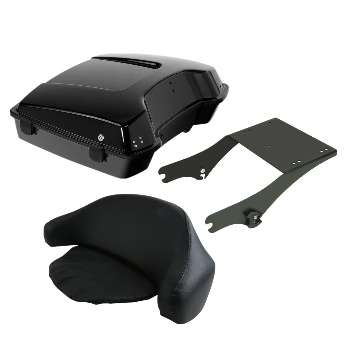 Razor Pack Trunk Backrest Pad Mount Rack Fit For Harley Touring 1997-08
