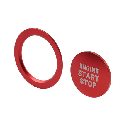Red Engine Start Stop Push Button Cover Ring For Toyota Tacoma Yaris Prius Red