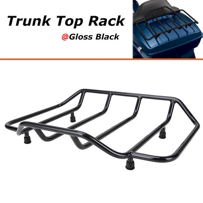 Black Tour Pack Pak Top Trunk Luggage Rack For Harley Touring Model 1988-2020 US