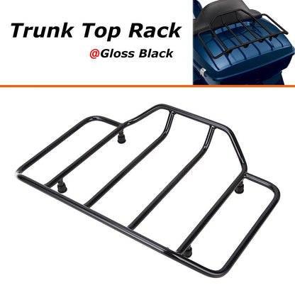 Black Tour Pack Pak Top Trunk Luggage Rack For Harley Touring Model 1988-2020 US