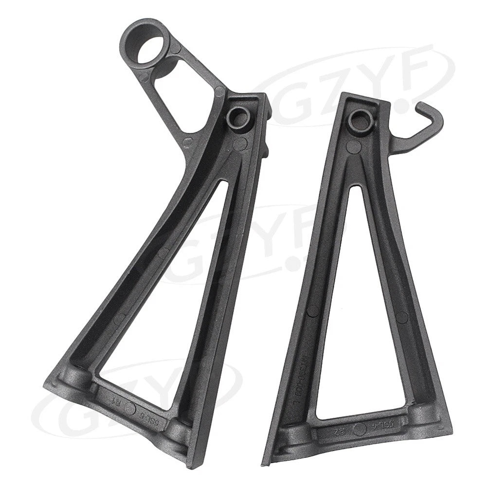 1x Rear Footrest Assembly Kit W/ Foot Pegs For Yamaha YZF R6 2003-2005 Black