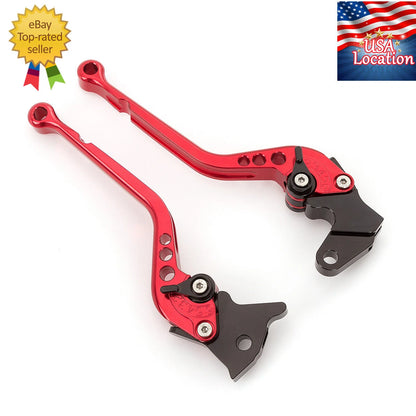 For Yamaha YZF 350 BANSHEE 1989-1996 1997-2008 CNC Brake Clutch Levers Long Red