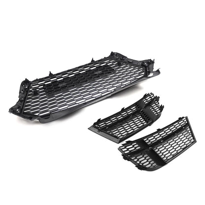 Front Honeycomb Grille With Fog Light Grille Cover Kit For Audi A3 2016-2019 US