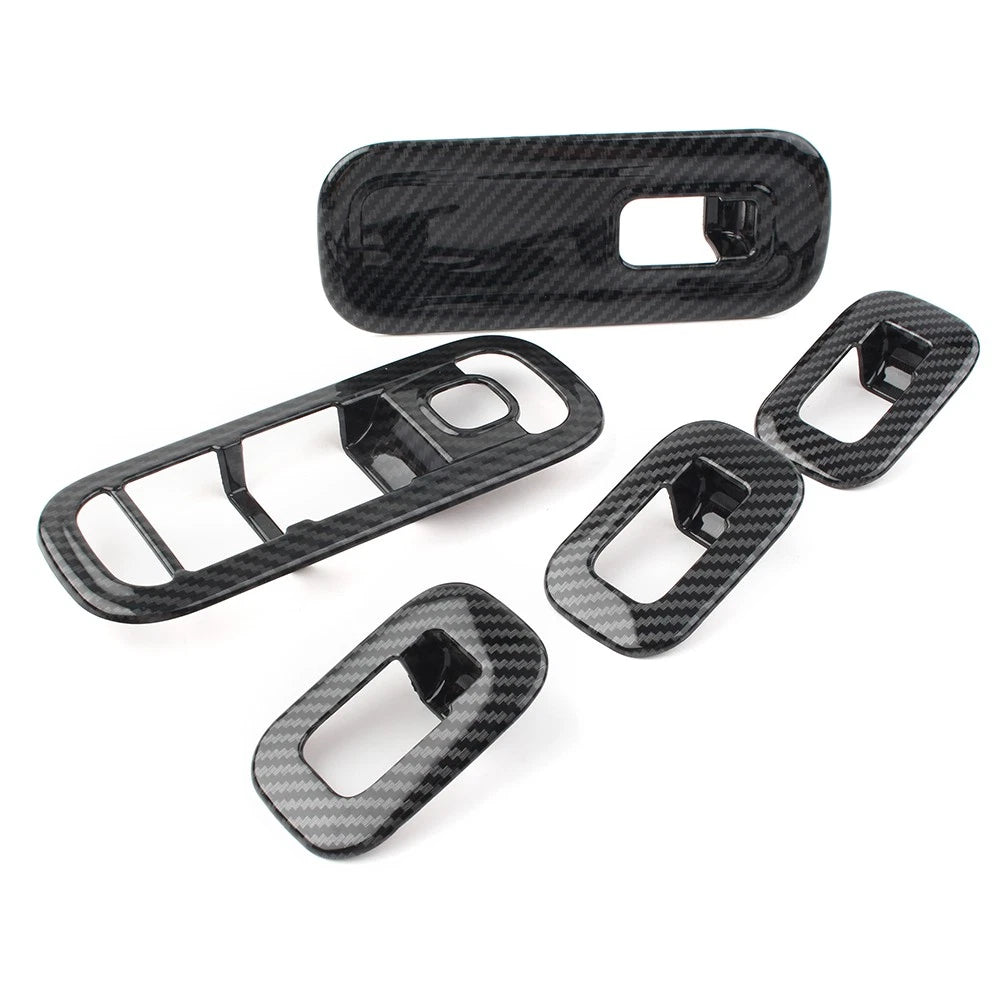 Carbon fiber Door Window Switch Cover Trims For 2019 Mercedes-Benz A-Class