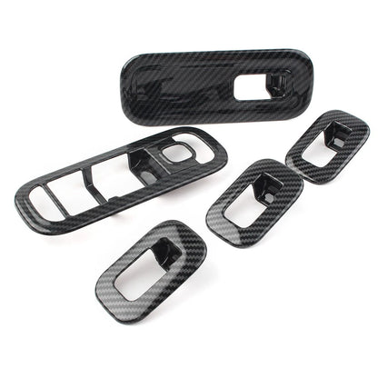 Carbon fiber Door Window Switch Cover Trims For 2019 Mercedes-Benz A-Class