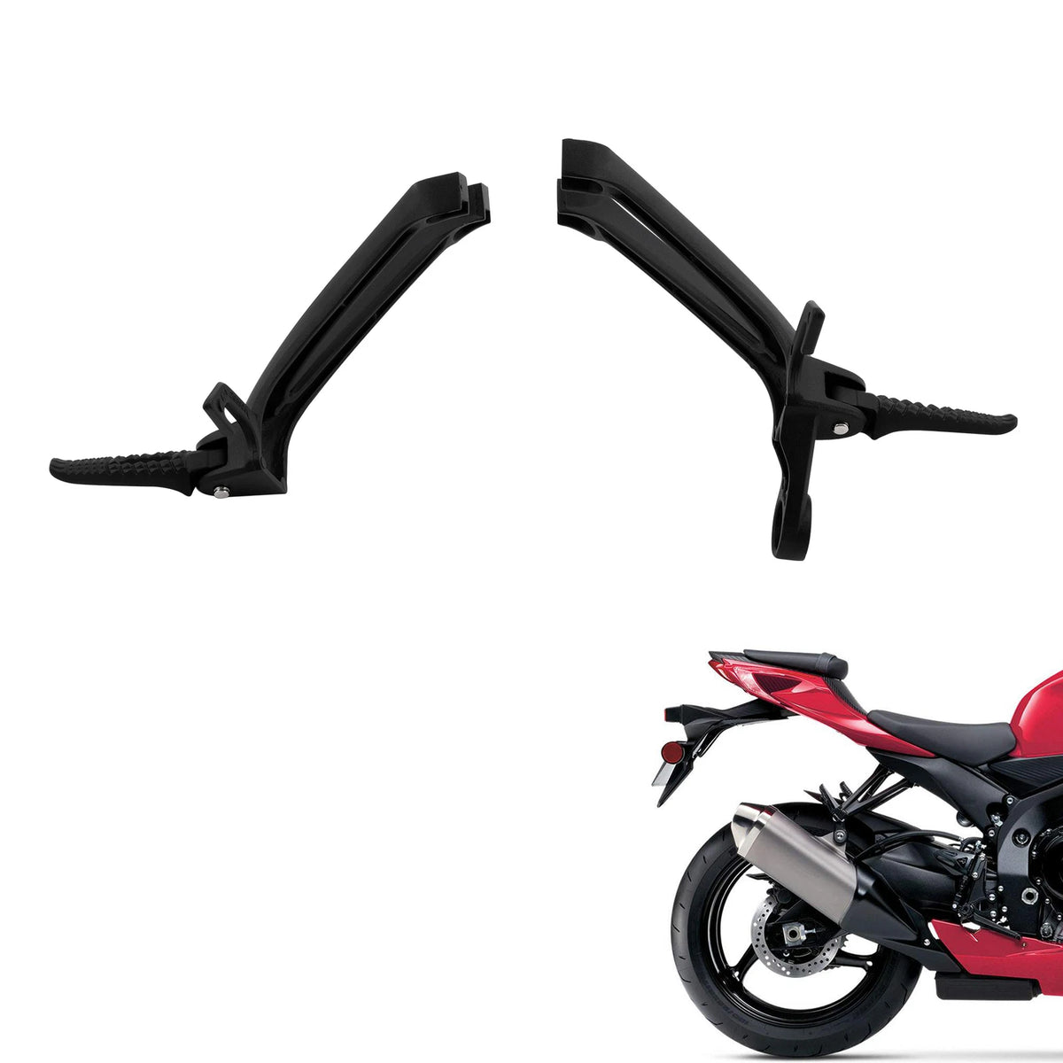 Rear Passenger Foot Pegs Footrest Set Fit For Suzuki GSXR600 GSXR750 08-10 09 US