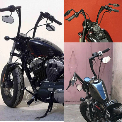 14" Rise Handlebars Ape Hanger Bars For Harley Touring Sportster XL Softail Dyna