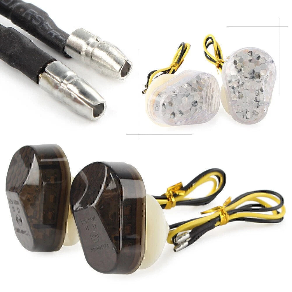 Turn Signal Light Amber LED Lamp Smoke Lens For Kawasaki Ninja ZX6R ZX7R ZX9R US