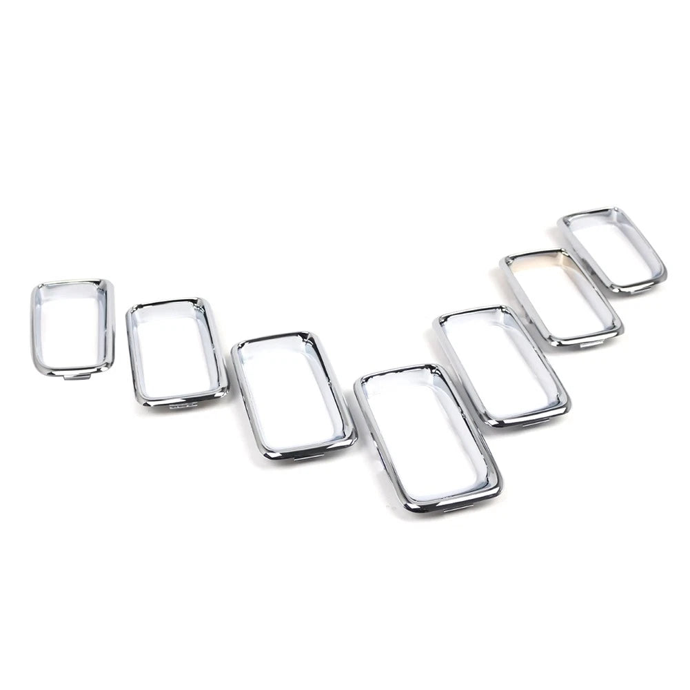 Front Grille Insert Cover Frame Grille Molding Chrome For Jeep Compass 2011-2017