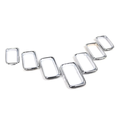 Front Grille Insert Cover Frame Grille Molding Chrome For Jeep Compass 2011-2017
