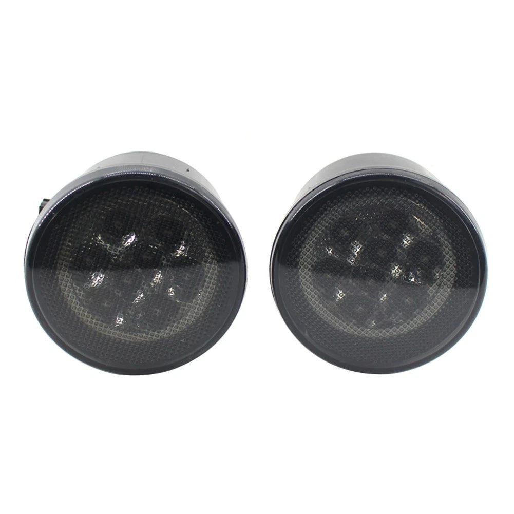 Front Grill Indicator Parking Lights Signal Lights For Jeep Wrangler JK 2007-17