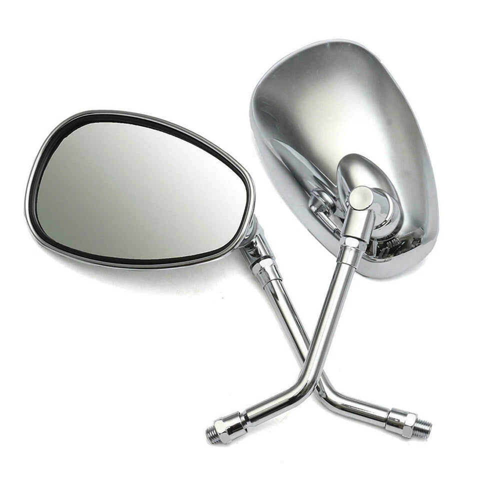 Chrome Long Stem Motorcycle Rear view Side Mirrors For Honda Shadow VT750 VT1100