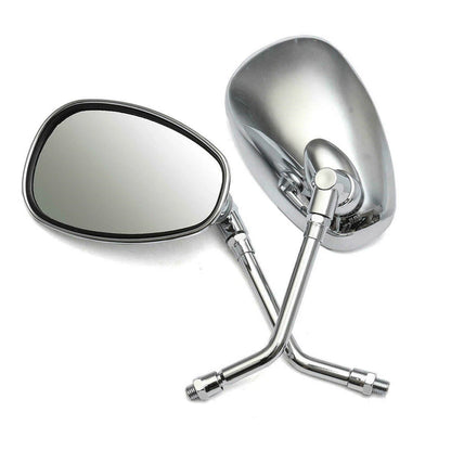 Chrome Long Stem Motorcycle Rear view Side Mirrors For Honda Shadow VT750 VT1100