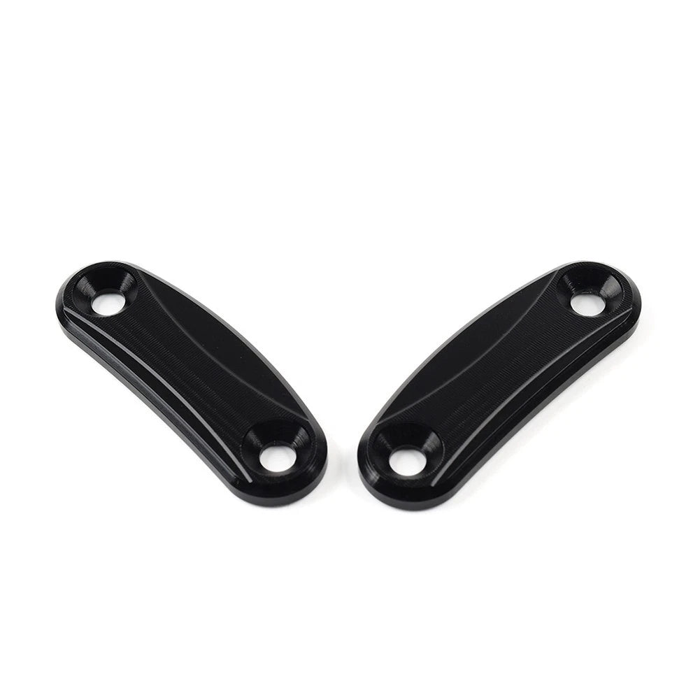 Rearview Mirror Block Off Base Plates Cover Black For Kawasaki ZX-10R 2011-2015