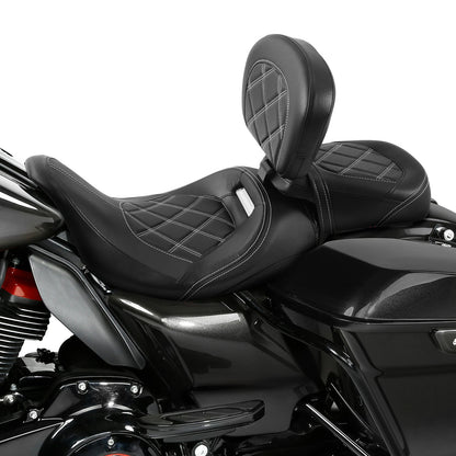Driver & Passenger Seats Rider Backrest Fit For Harley Street Road Glide 2009-23