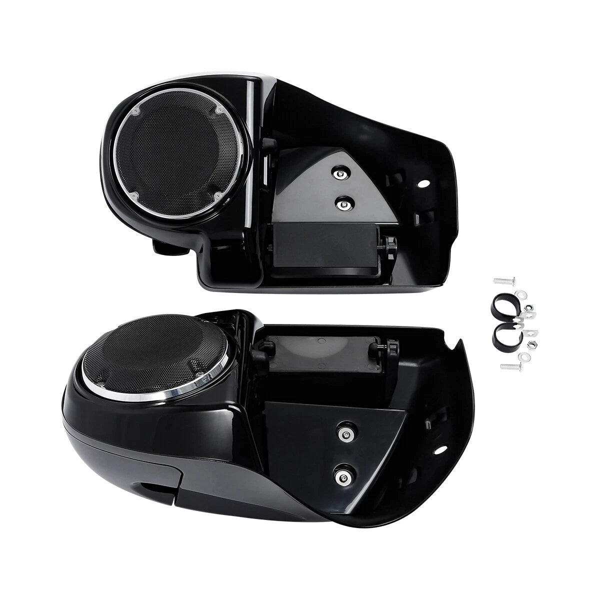 Engine Guard Bar Lower Vented Fairing Speaker Pod For Harley Electra Glide 14-Up