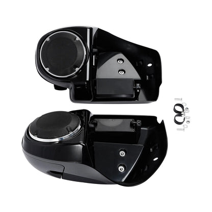Engine Guard Bar Lower Vented Fairing Speaker Pod For Harley Electra Glide 14-Up