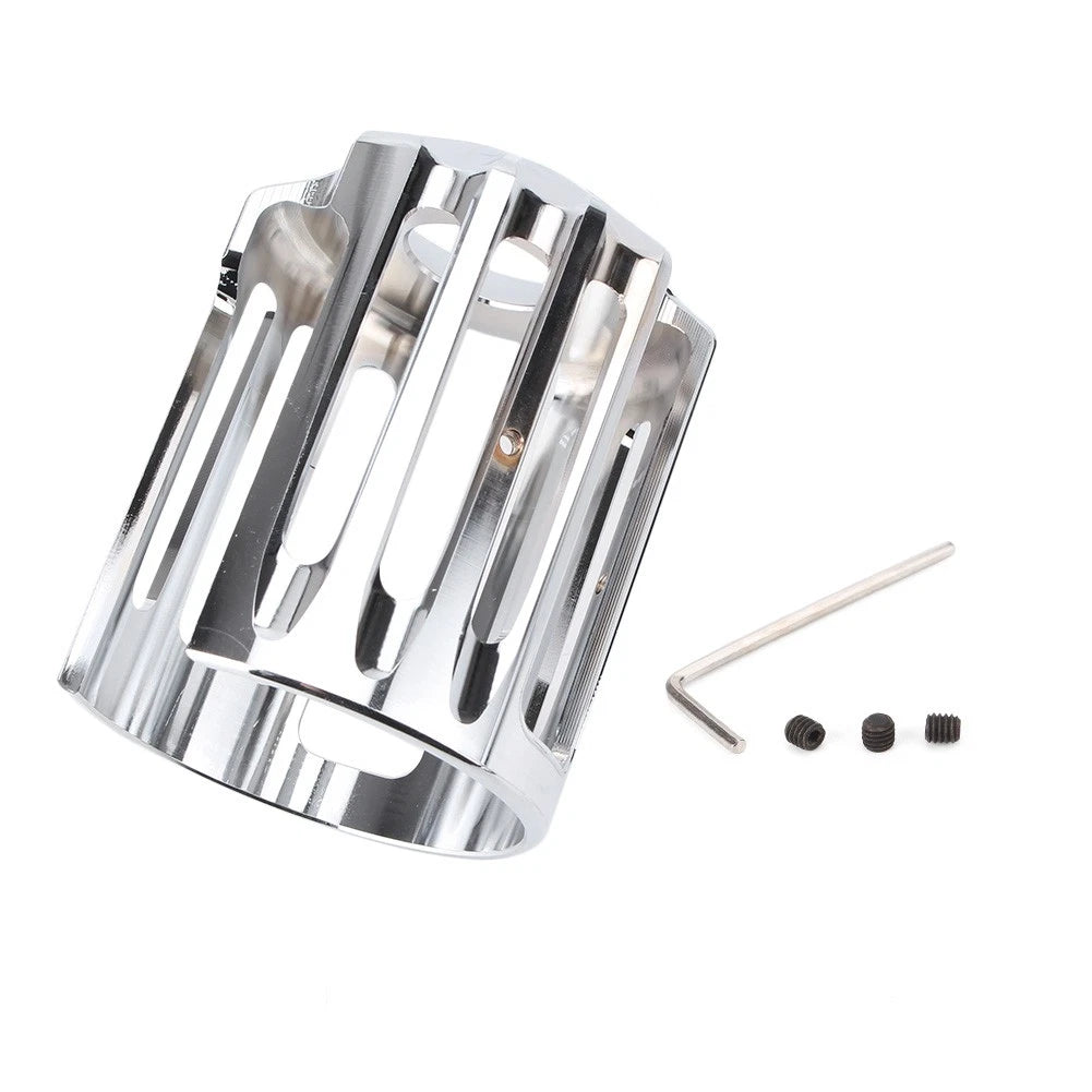 US Motor Chrome Edge Oil Filter Cover Trim Fit Harley Touring Road King Glide
