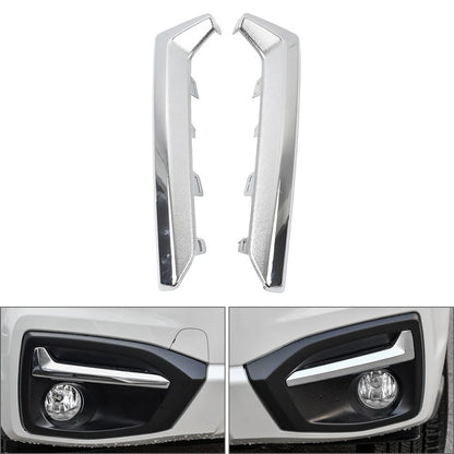 1Pair Fog Light Trim Fog Light Molding Trim Chrome For Subaru Forester 2017-18