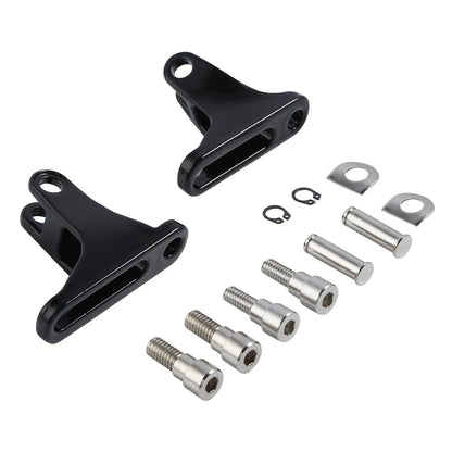 Black Passenger Footpeg Foot Pegs Mount For Harley Touring Electra Glide 1993-Up