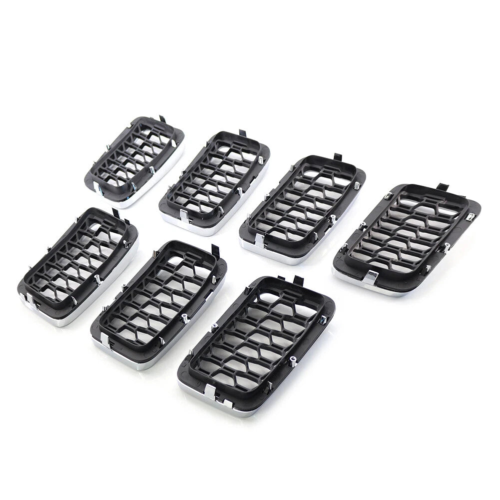 Front Grille Honeycomb Mesh Insert Cover Chrome For Jeep Grand Cherokee 17-21 US