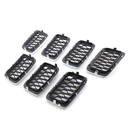 Front Grille Honeycomb Mesh Insert Cover Chrome For Jeep Grand Cherokee 17-21 US