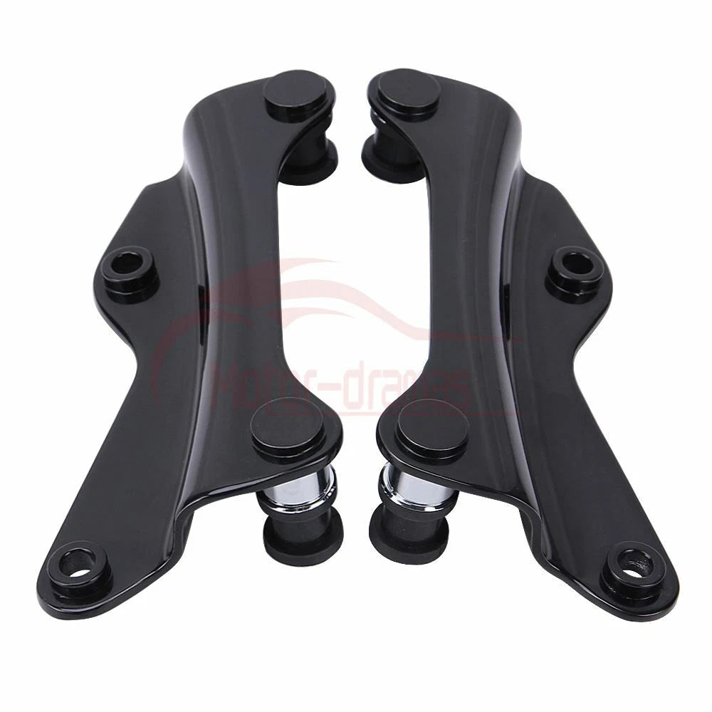 Black 4 Points Docking Hardware Kit Cover Fit for Harley Touring FLHR FLHX 14-20